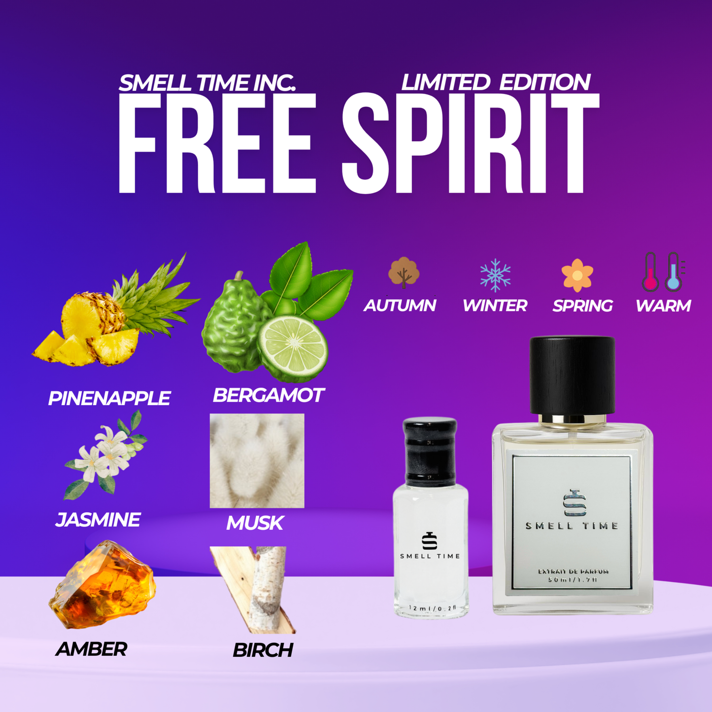 Free Spirit Hybrid Fragrance | Bold Fruity Woody Perfume | Smell Time USA