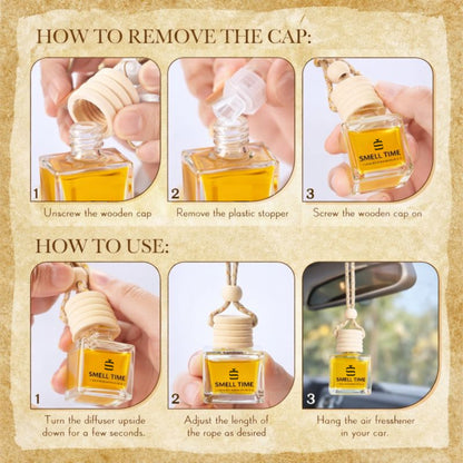 Car Air Freshener Linden Bloom 8ml | Luxury Scented Hanging Diffuser | Long-Lasting Car Perfume