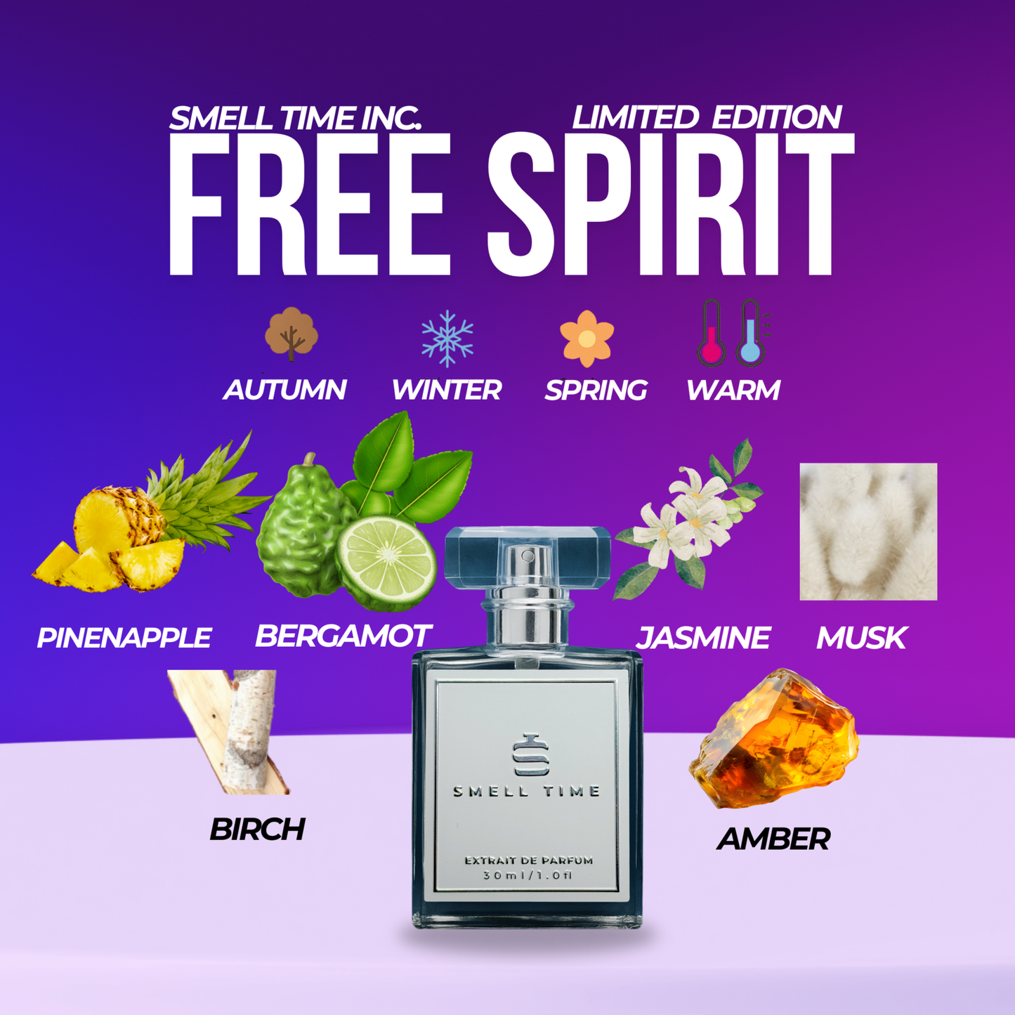 Free Spirit Hybrid Fragrance | Bold Fruity Woody Perfume | Smell Time USA