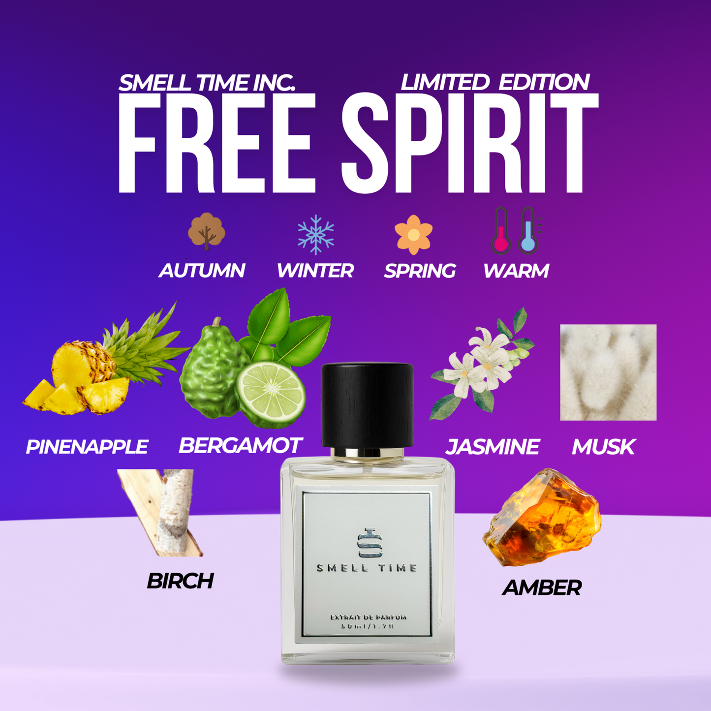 Free Spirit Hybrid Fragrance | Bold Fruity Woody Perfume | Smell Time USA