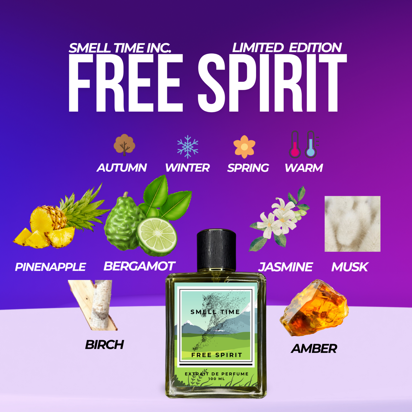 Free Spirit Hybrid Fragrance | Bold Fruity Woody Perfume | Smell Time USA