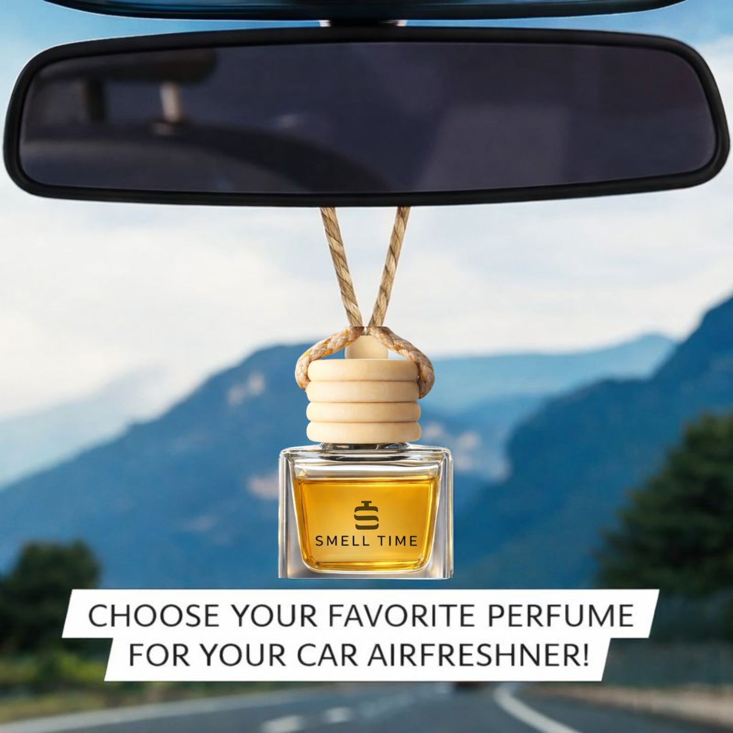 Car Air Freshener Linden Bloom 8ml | Luxury Scented Hanging Diffuser | Long-Lasting Car Perfume