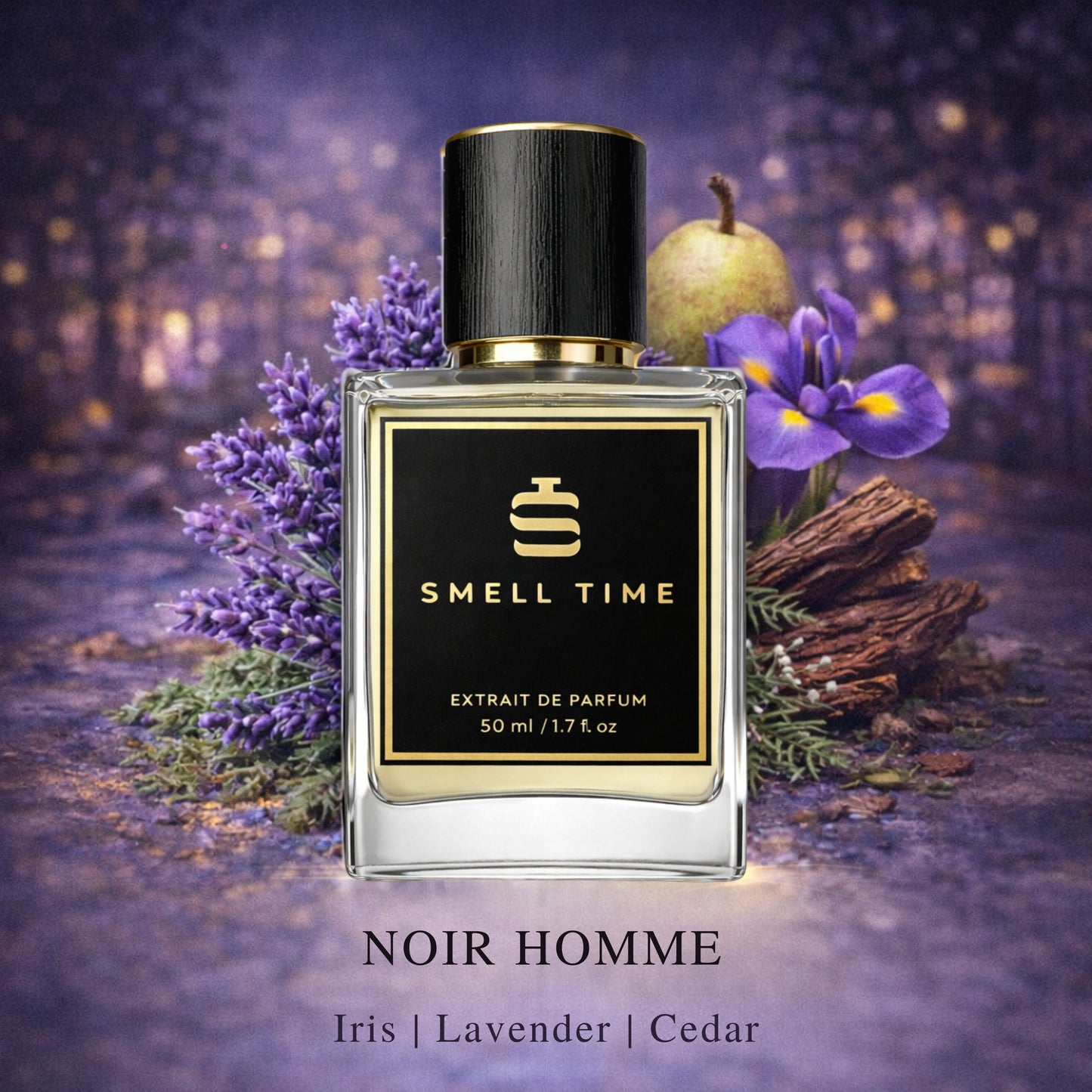 Noir Homme – Woody Iris Amber Extrait de Parfum for Men | Elegant, Smooth & Long-Lasting Scent