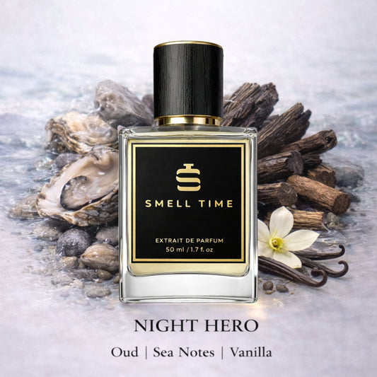 Night Hero – Sweet Woody Aromatic Extrait de Parfum | Bold & Long-Lasting Men’s Night Fragrance