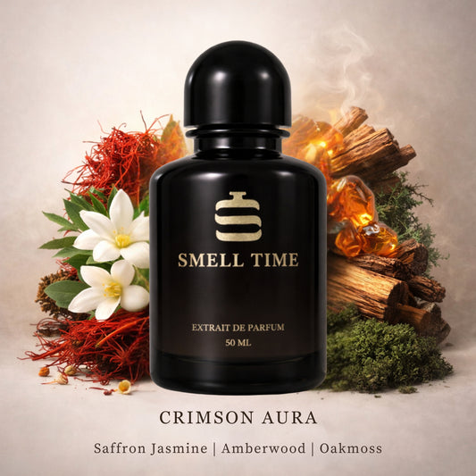 Crimson Aura – Sweet Amber Woody Extrait de Parfum | Radiant, Addictive & Long-Lasting Unisex Scent