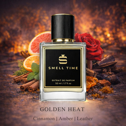 Golden Heat – Warm Spicy Amber Extrait de Parfum for Men | Sweet, Bold & Long-Lasting Masculine Scent