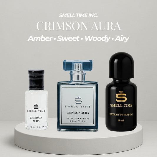 Crimson Aura – Sweet Amber Woody Extrait de Parfum | Radiant, Addictive & Long-Lasting Unisex Scent