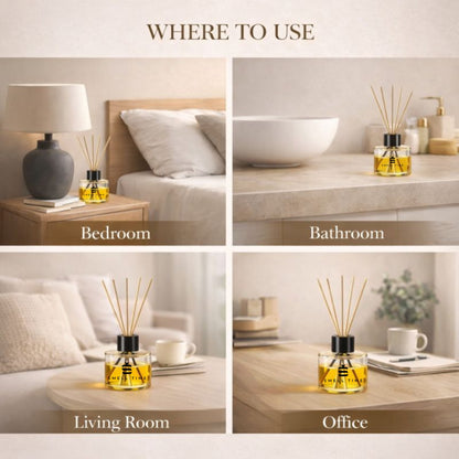 Reed Diffuser for Home & Office – Long Lasting, Alcohol-Free | Smell Time
