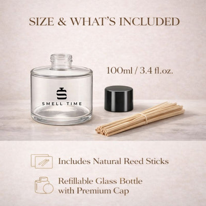 Reed Diffuser for Home & Office – Long Lasting, Alcohol-Free | Smell Time